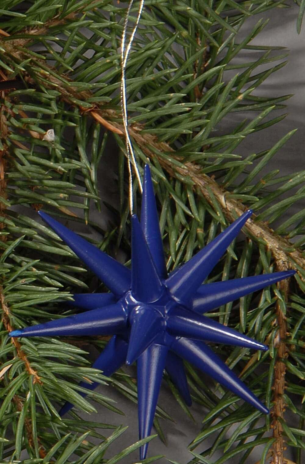 Christbaumschmuck Weihnachtssterne dunkelblau, 4-teilig von Albin Preißler_Bild2