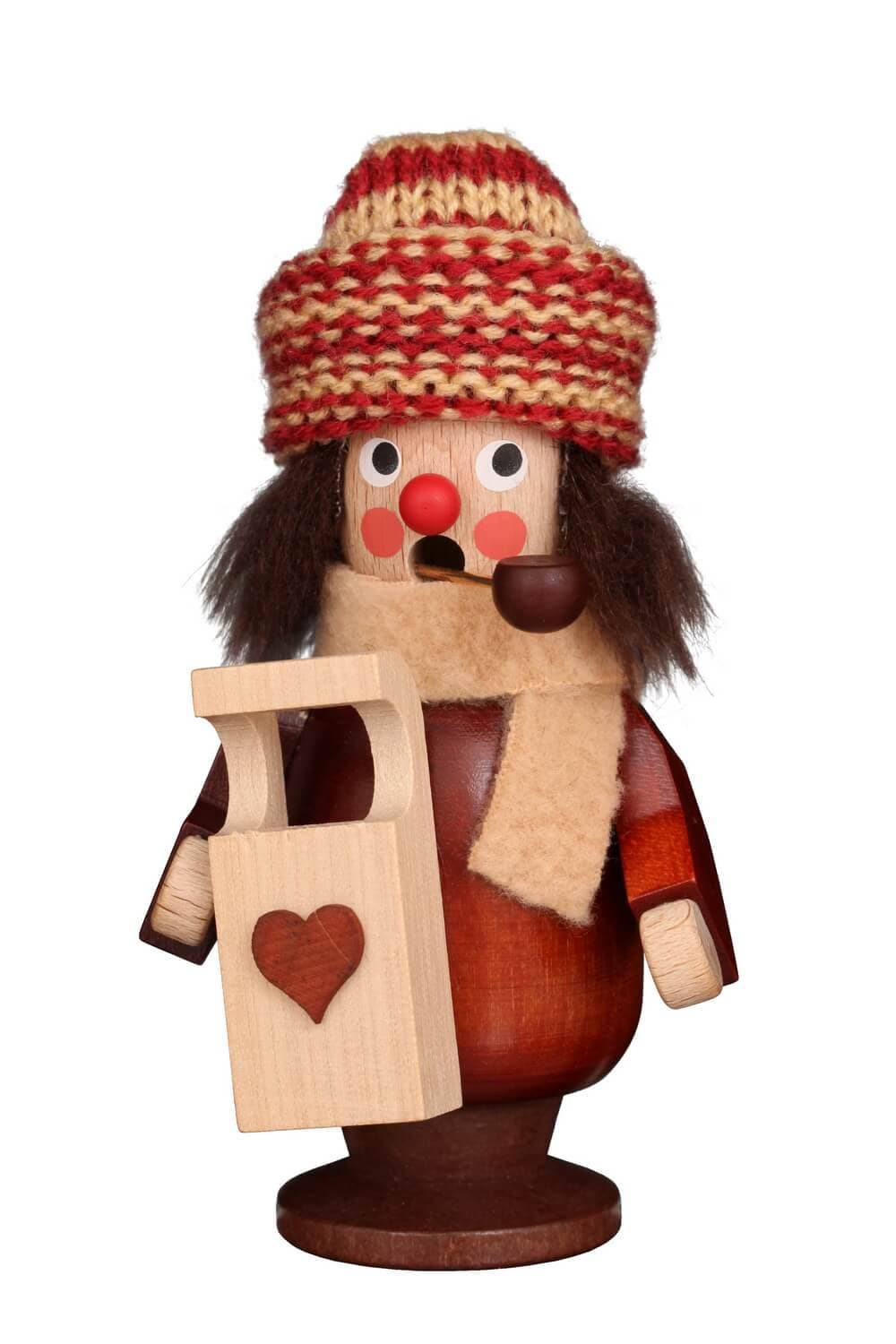 Räuchermännchen Rodler natur, 11 cm von Christian Ulbricht, Made in Germany