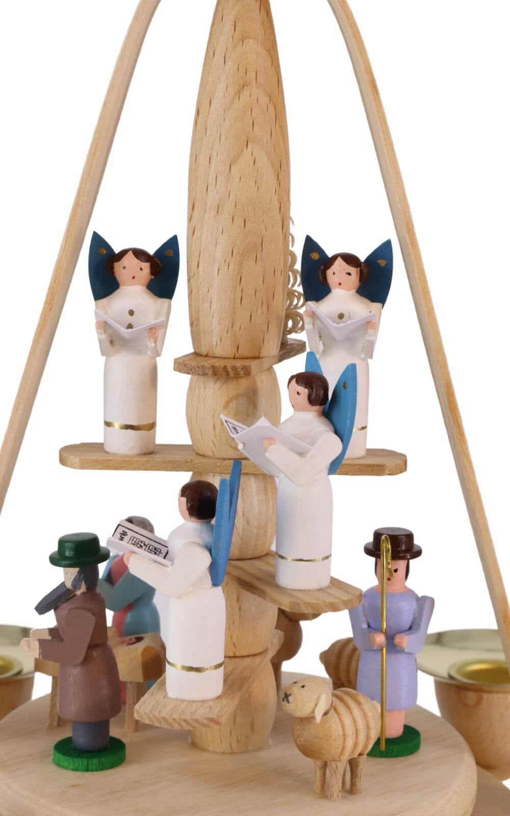 Weihnachtspyramide Engeltreppe mit Christi Geburt, 28 cm von Richard Glässer_3