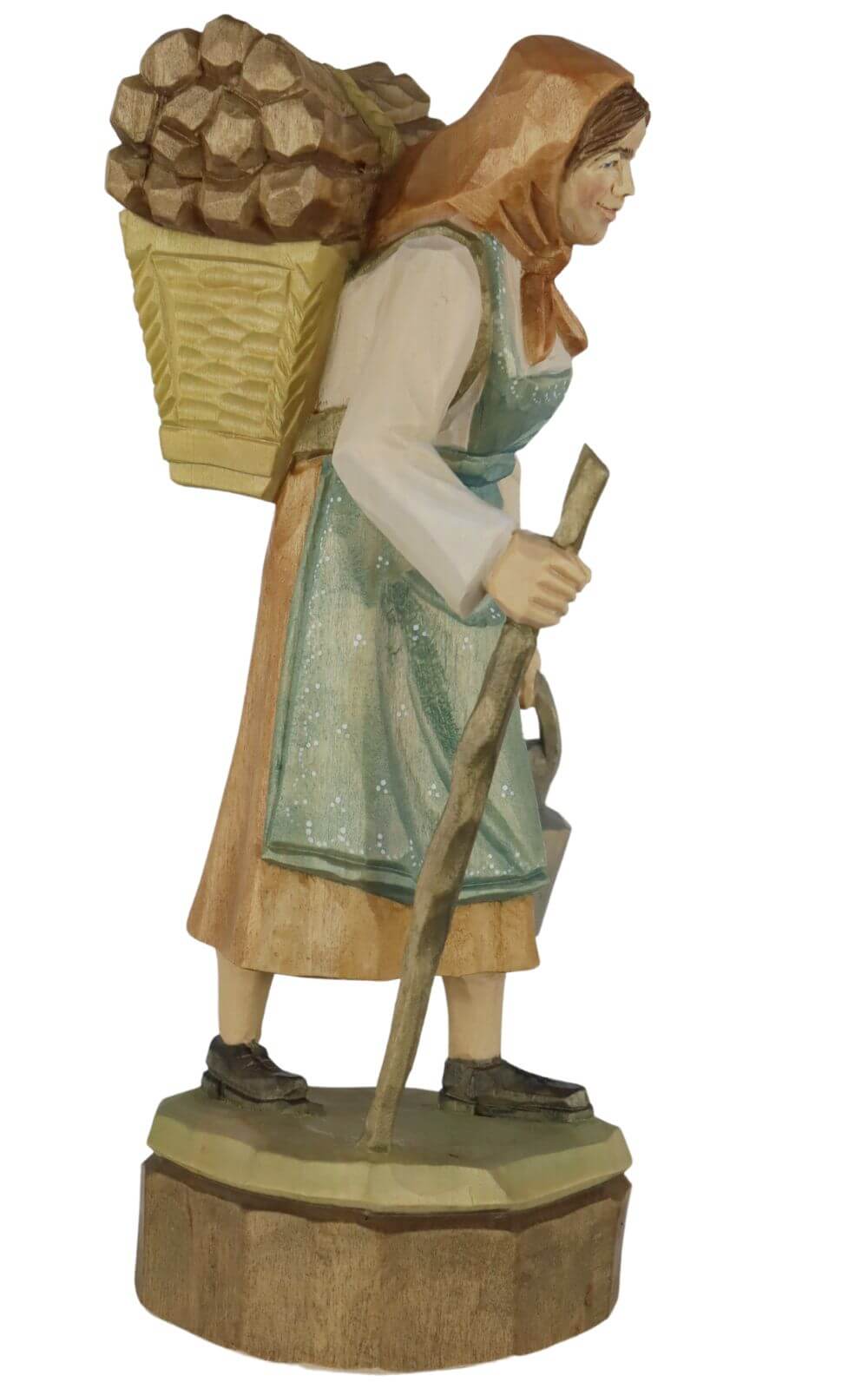 Waldfrau, geschnitzt, farbig, 32 cm von Schnitzkunst aus dem Erzgebirge_1