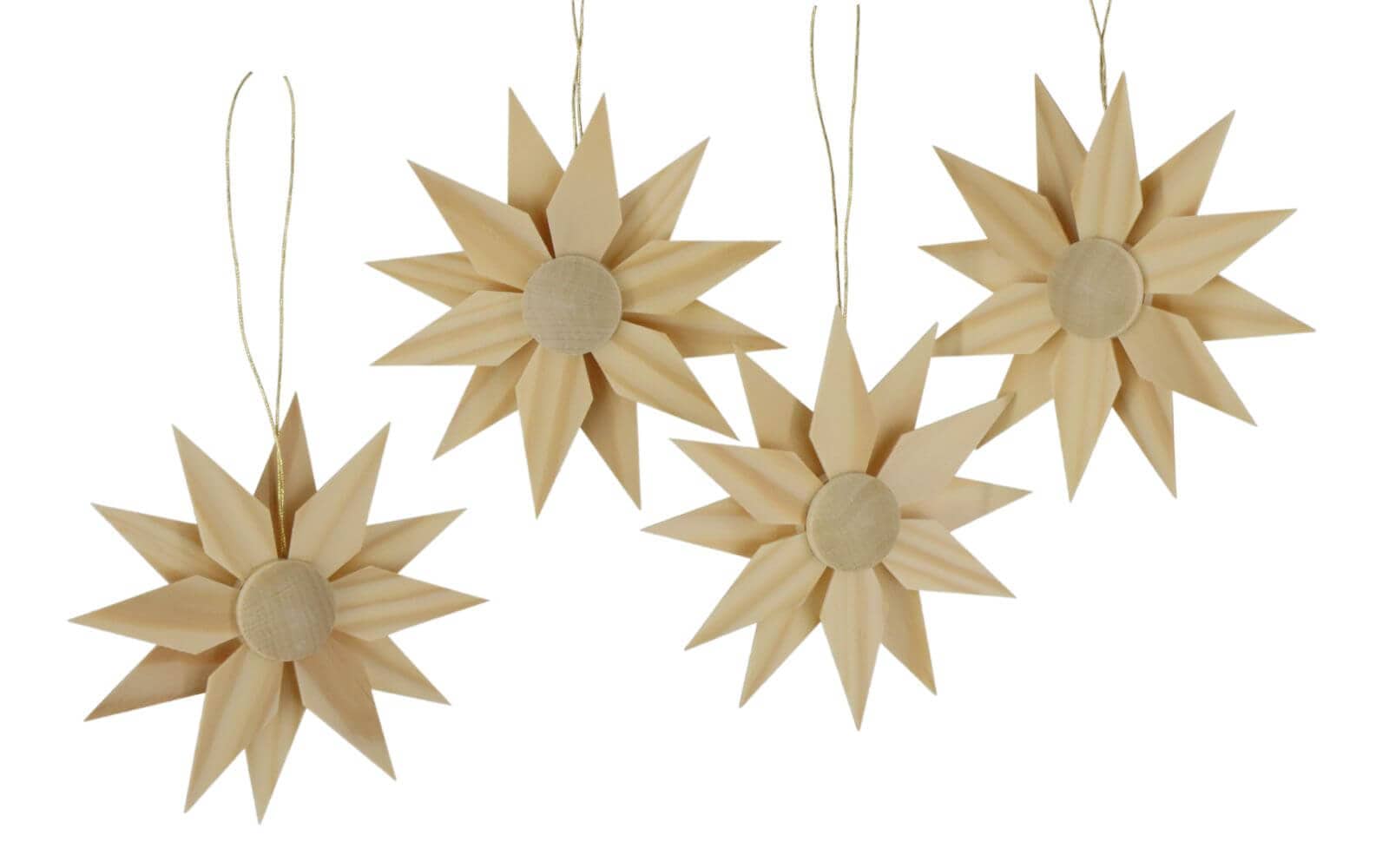 Christbaumschmuck Stern, 4 Stück, Durchmesser 8 cm von Martina Rudolph