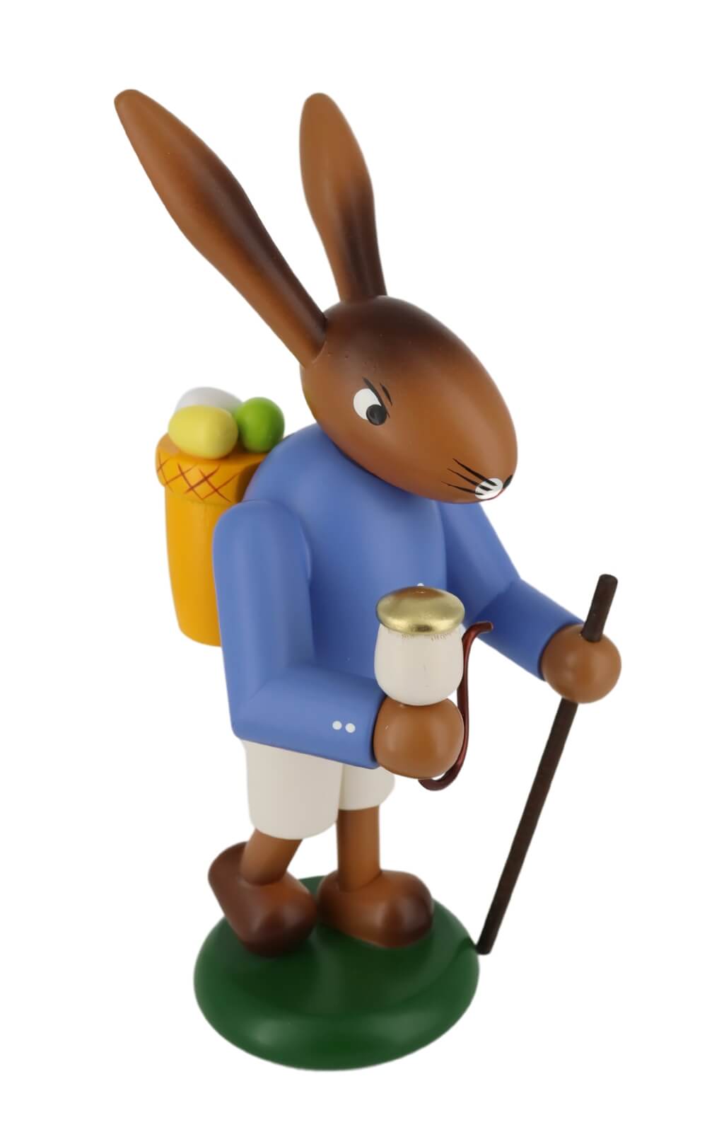 Hasenpaar mit Wanderstab und Schirm, 21 cm von SEIFFEN.COM_2
