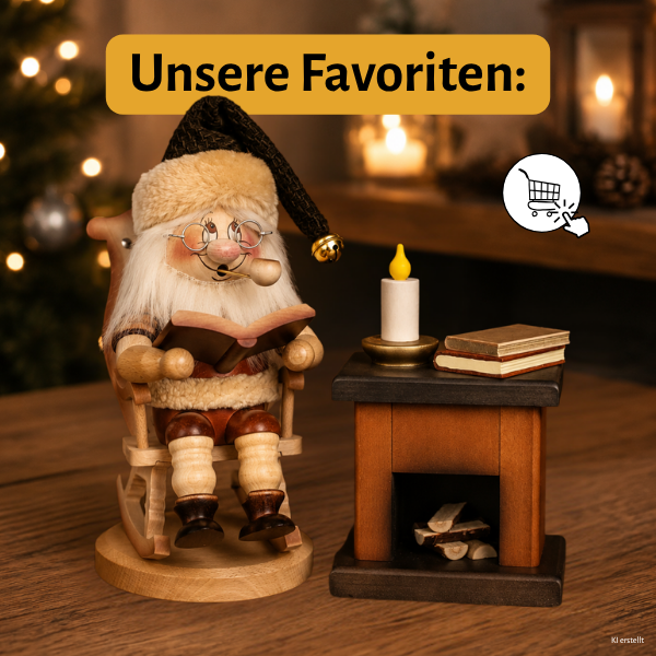 Räuchermännchen Wichtel im Schaukelstuhl, 32 cm von Christian Ulbricht