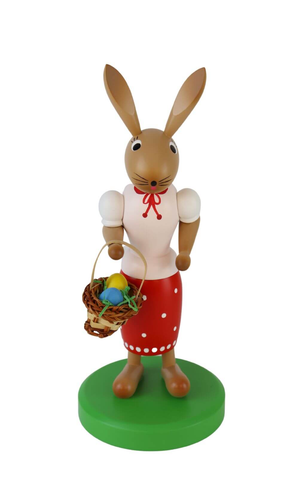 Osterhase - Häsin mit Eierkorb, 28 cm von SEIFFEN.COM