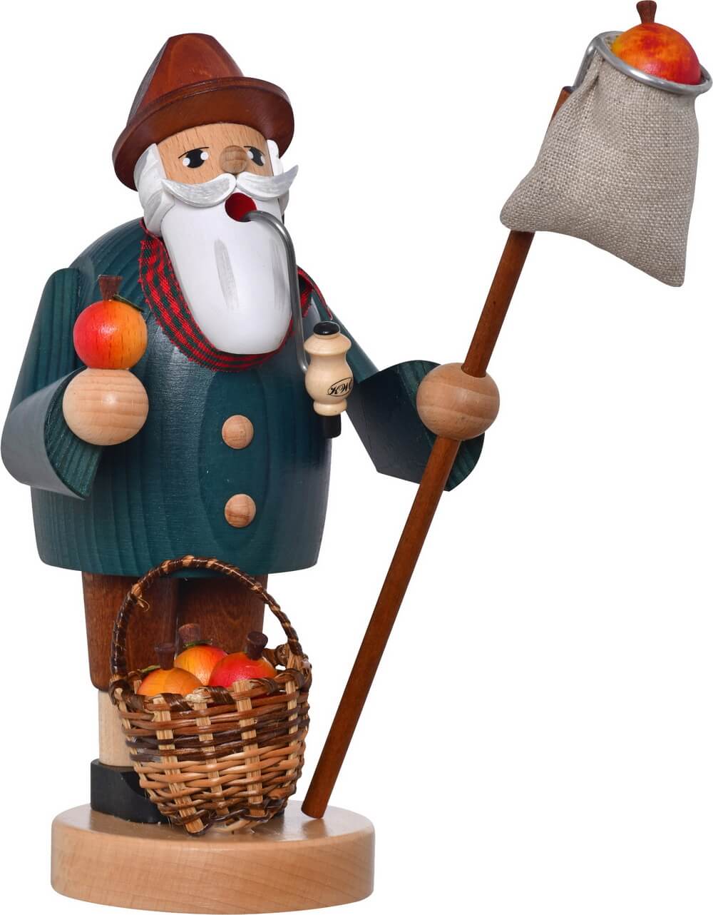 Räuchermännchen Apfelpflücker, 19 cm, farbig von KWO
