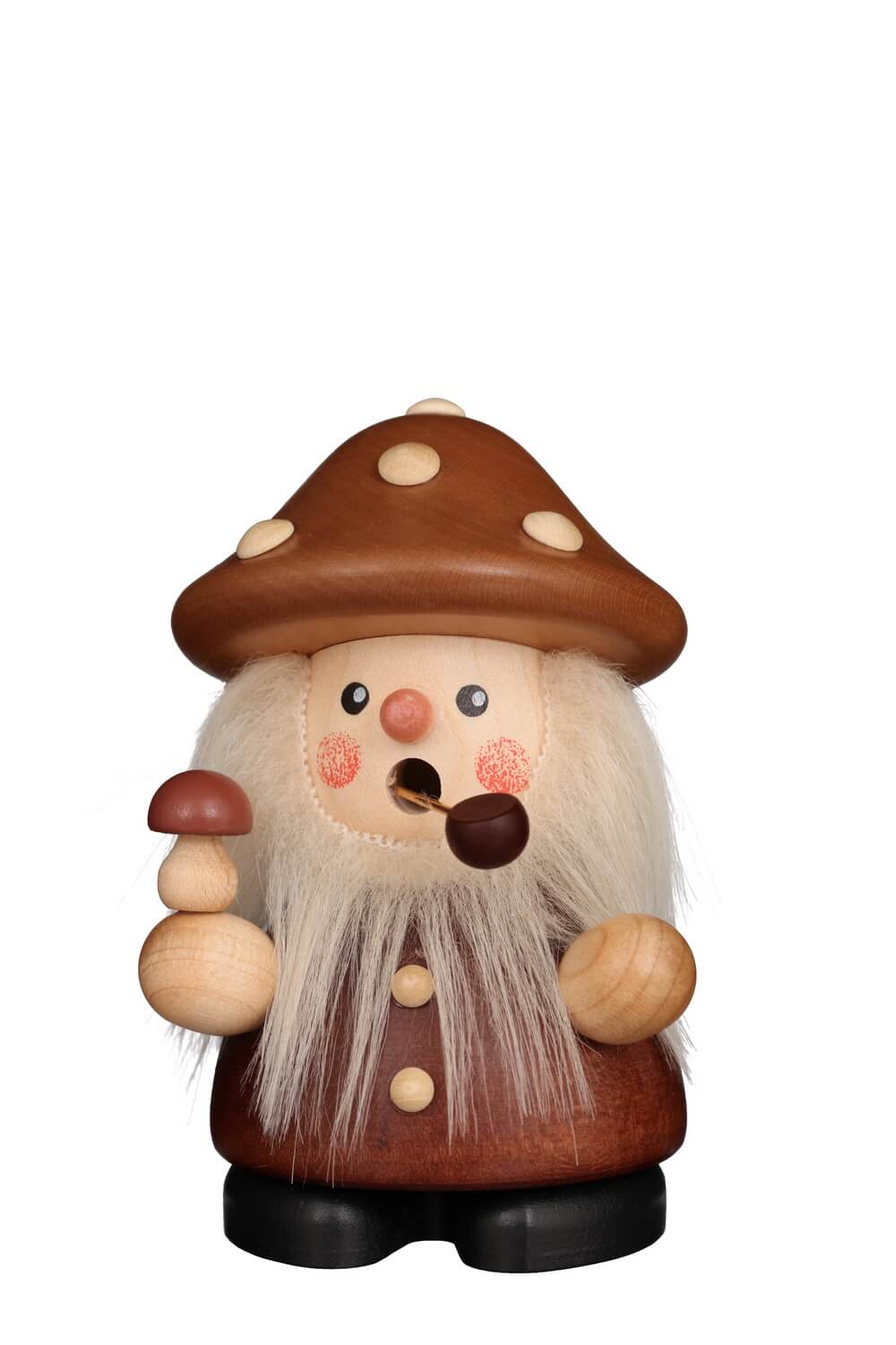 Räuchermännchen Pilzmann, natur, 10 cm von Christian Ulbricht