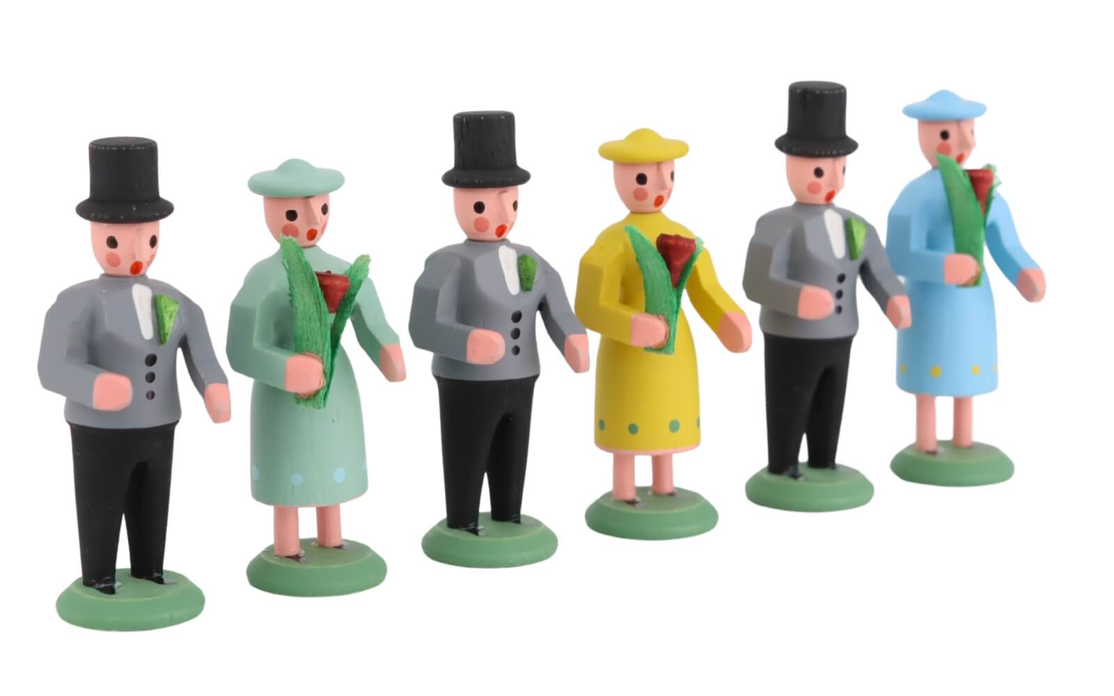 Miniatur Brautzug, 6-teilig, farbig von SEIFFEN.COM_2
