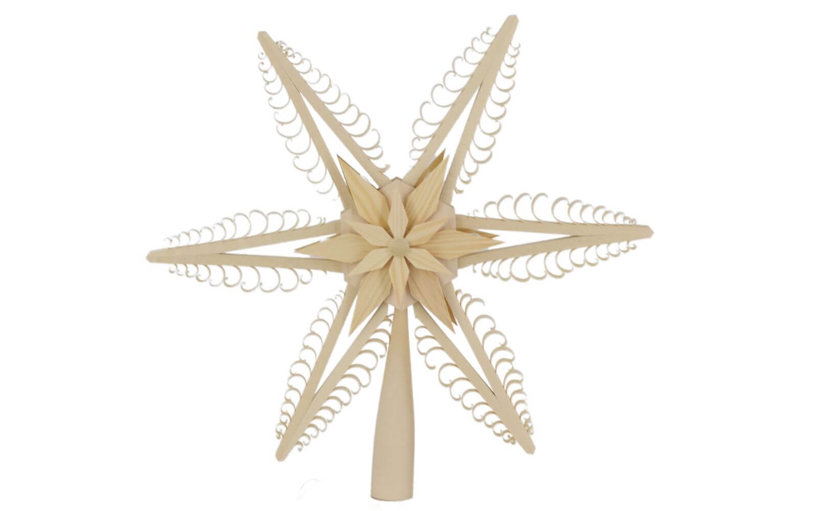 Christbaumspitze Holzstern, elektrisch beleuchtet von Martina Rudolph_1