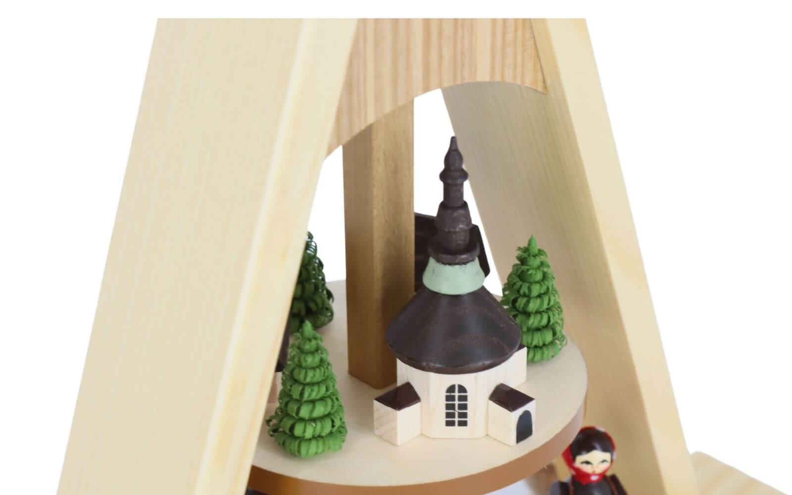Weihnachtspyramide Seiffener Dorf mit Weihnachtsmann von Knuth Neuber_7