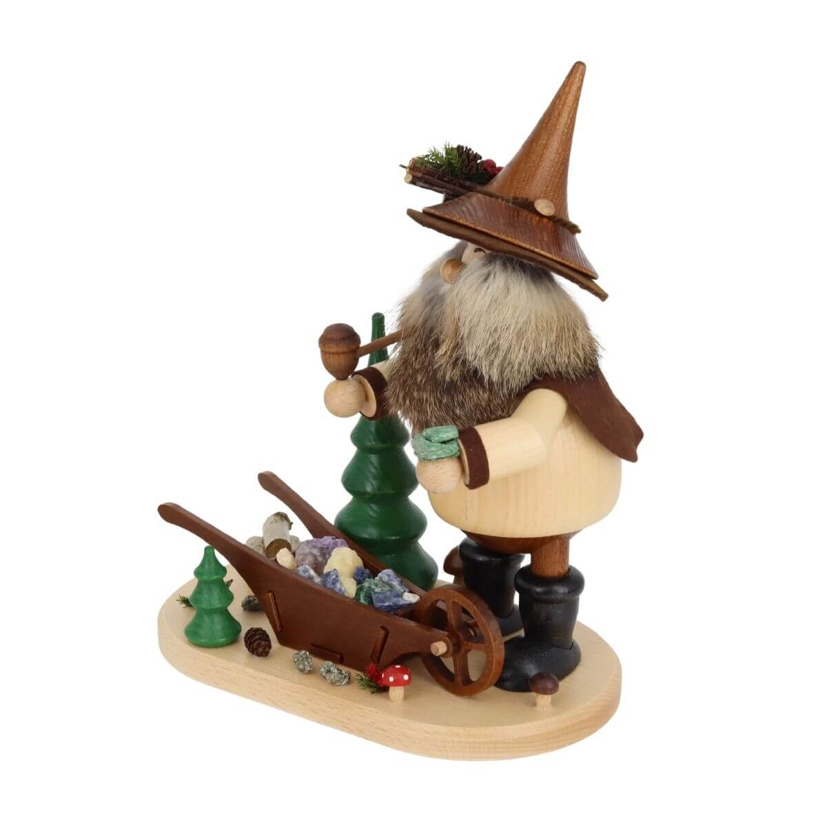 Holzwichtel, Wichtelfigur, Holzfigur, Gärtnerfigur, Santa Figur