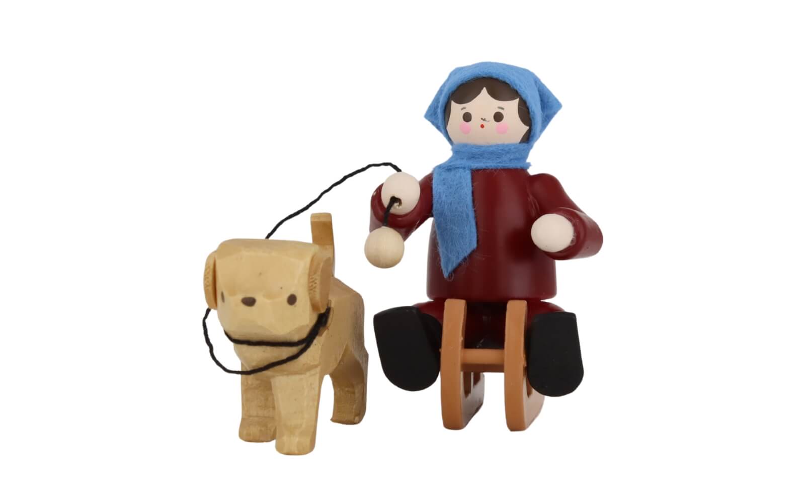 Mädchen mit Hundeschlitten, farbig von Romy Thiel_3