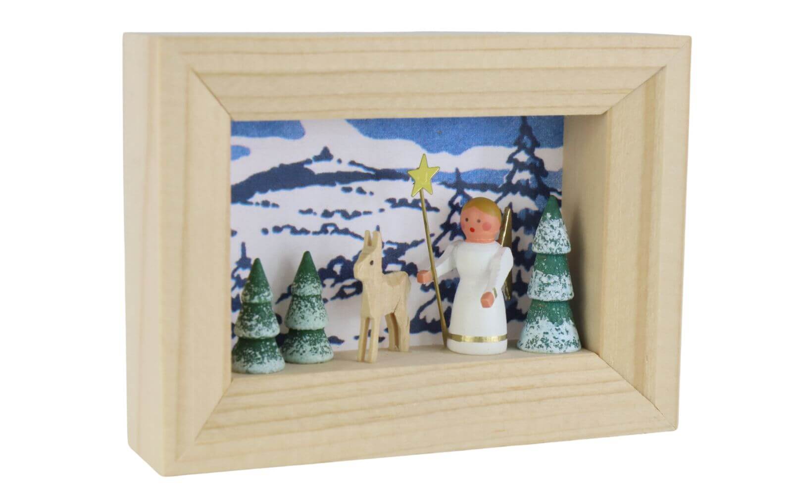 Miniatur im Rähmchen Engel mit Reh von Gunter Flath_2