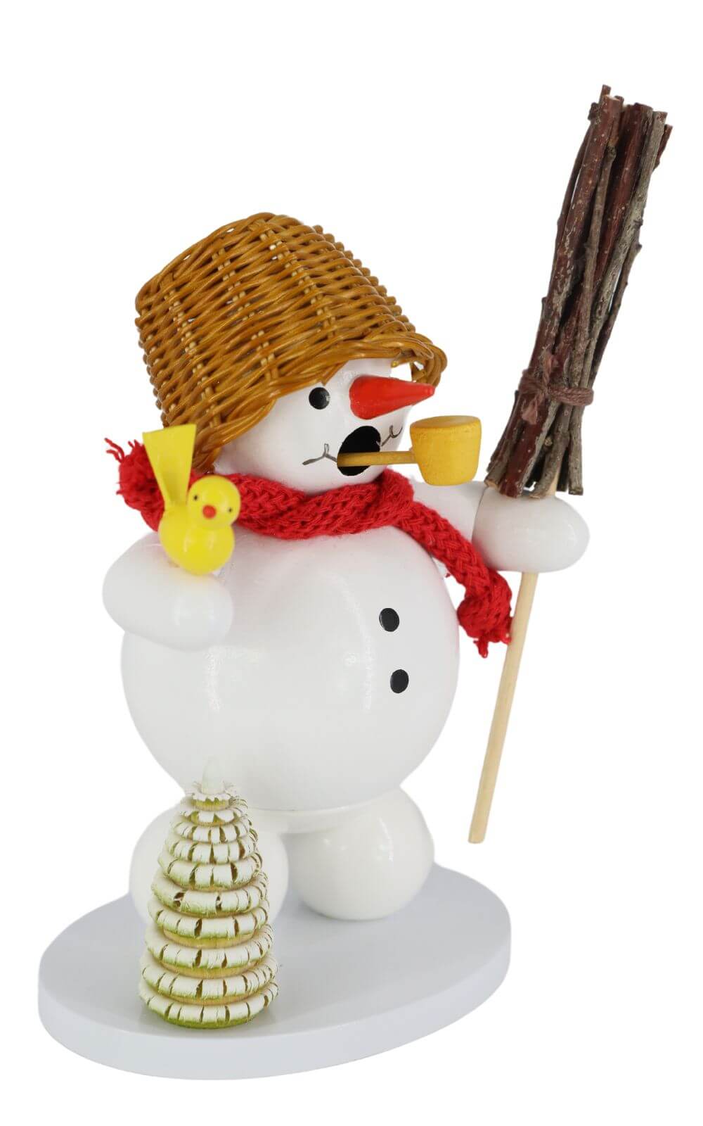 Räuchermännchen Schneemann mit Korb, 12 cm von Ralf Zenker_3