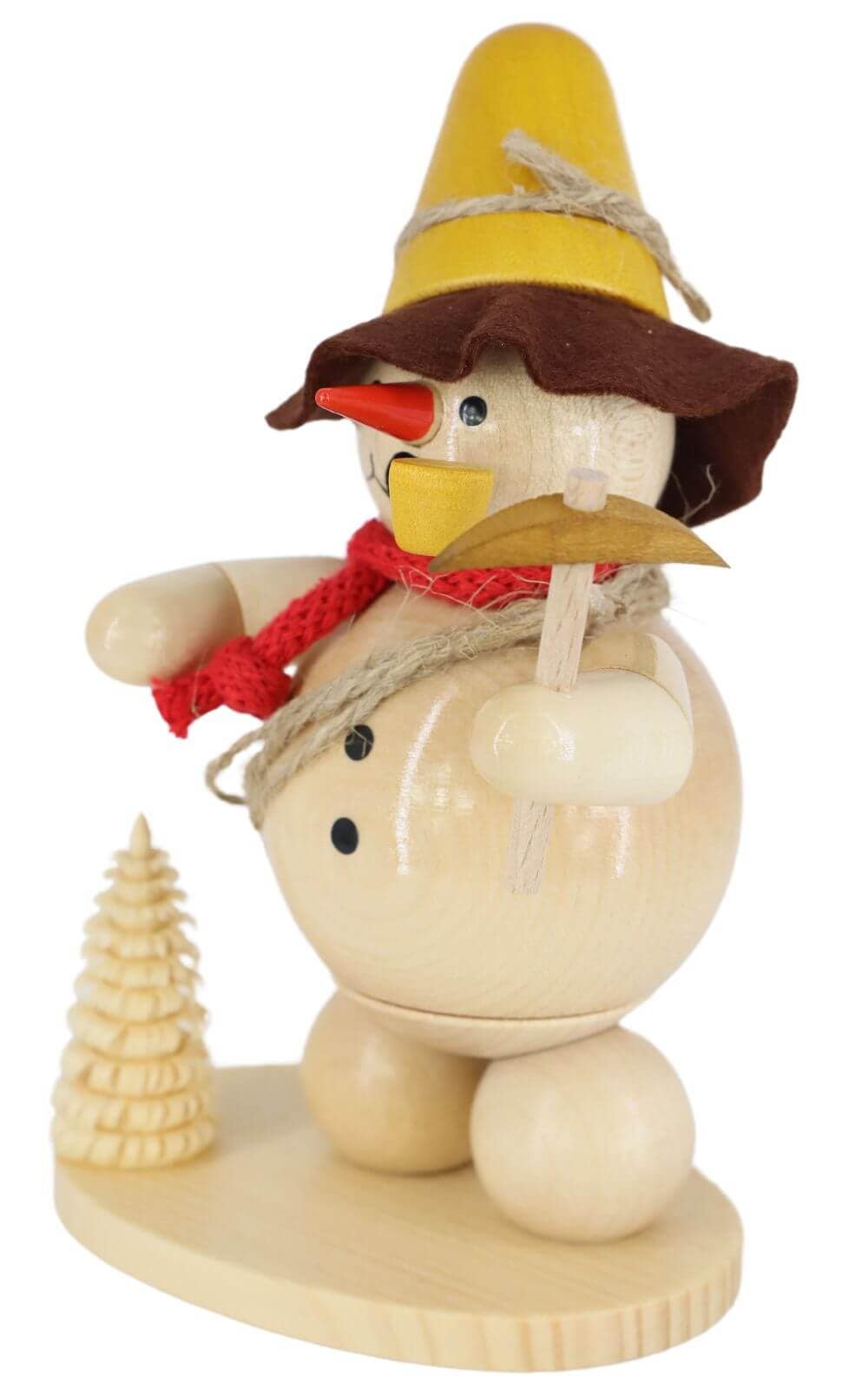 Räuchermännchen Schneemann mit Eispickel, natur, 12 cm von Ralf Zenker_2