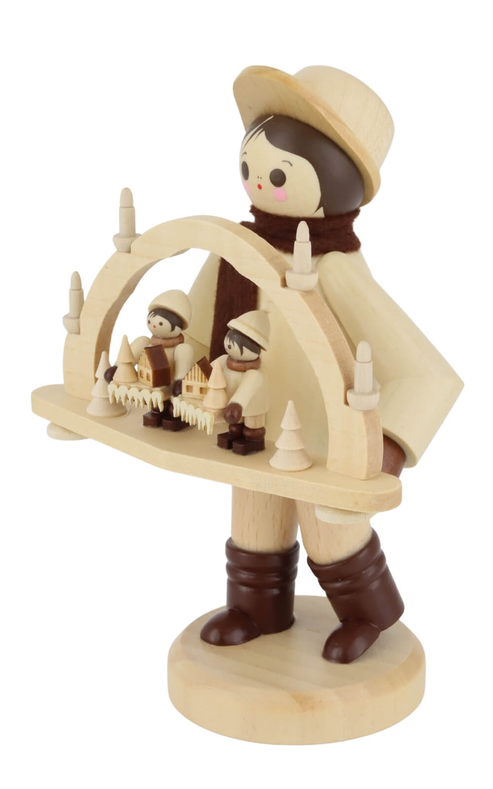 Schwibbogenhändler Junge, 13 cm, natur von Romy Thiel_3
