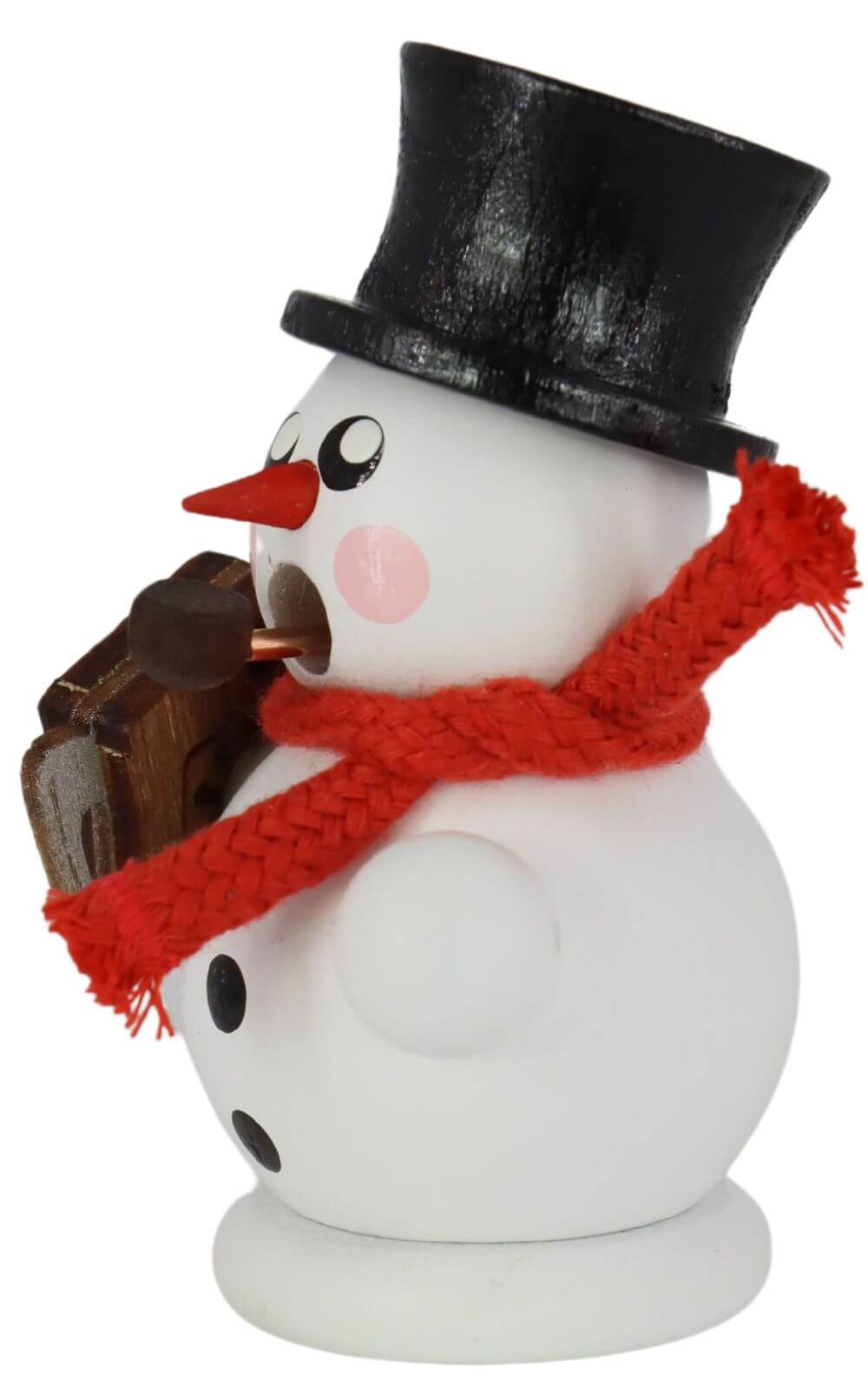 Räuchermann Schneemann mit Schlittschuh, farbig von Gerd Hofmann_3
