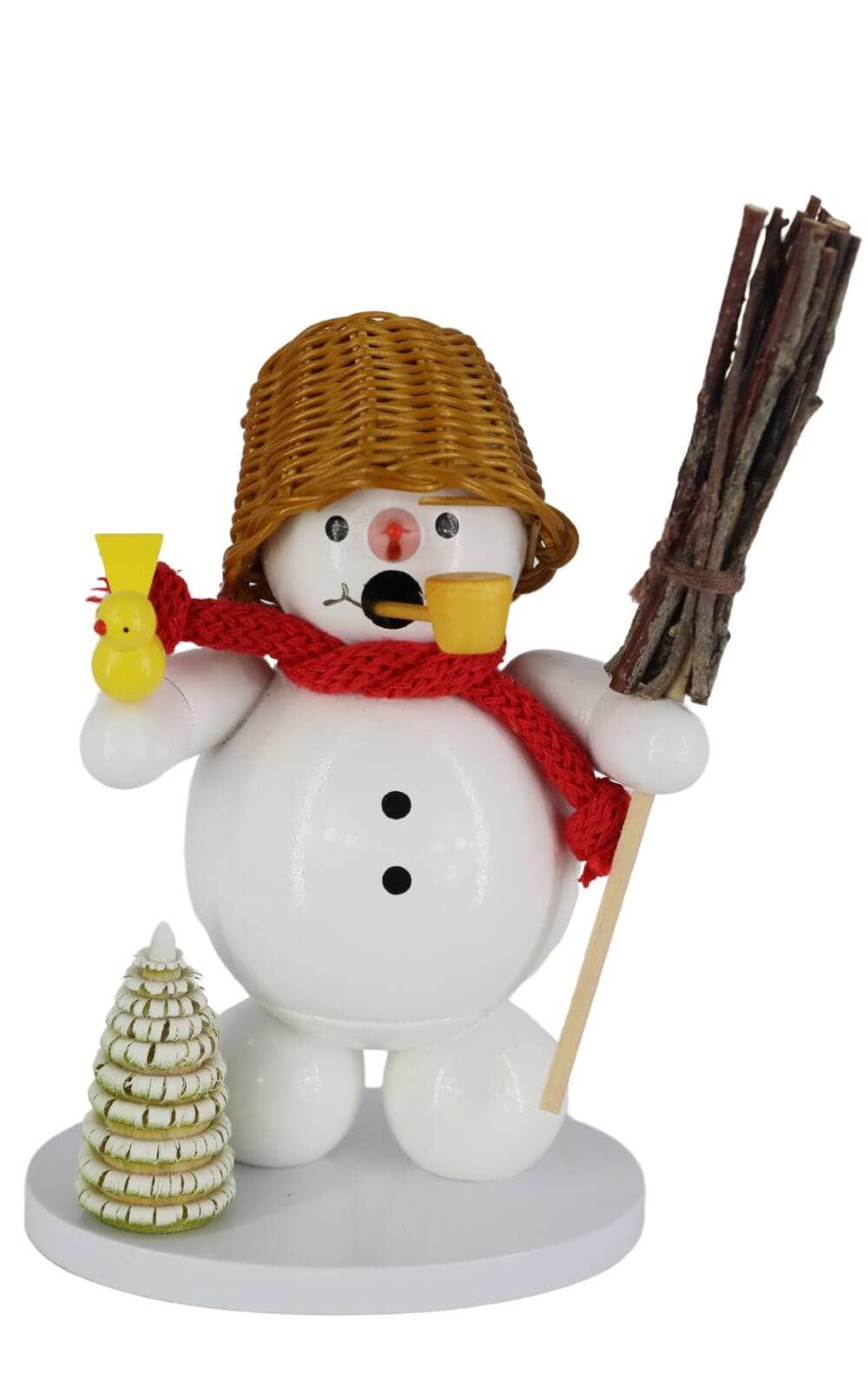 Räuchermännchen Schneemann mit Korb, 12 cm von Ralf Zenker_1