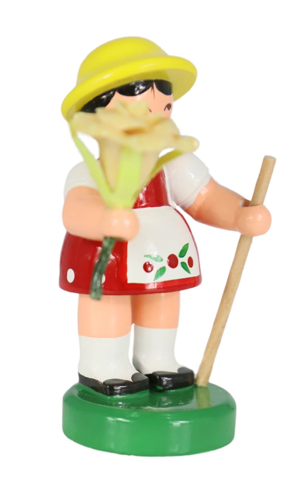 Miniatur Blumenmädchen, rot/gelb von Figurenland Uhlig GmbH_3