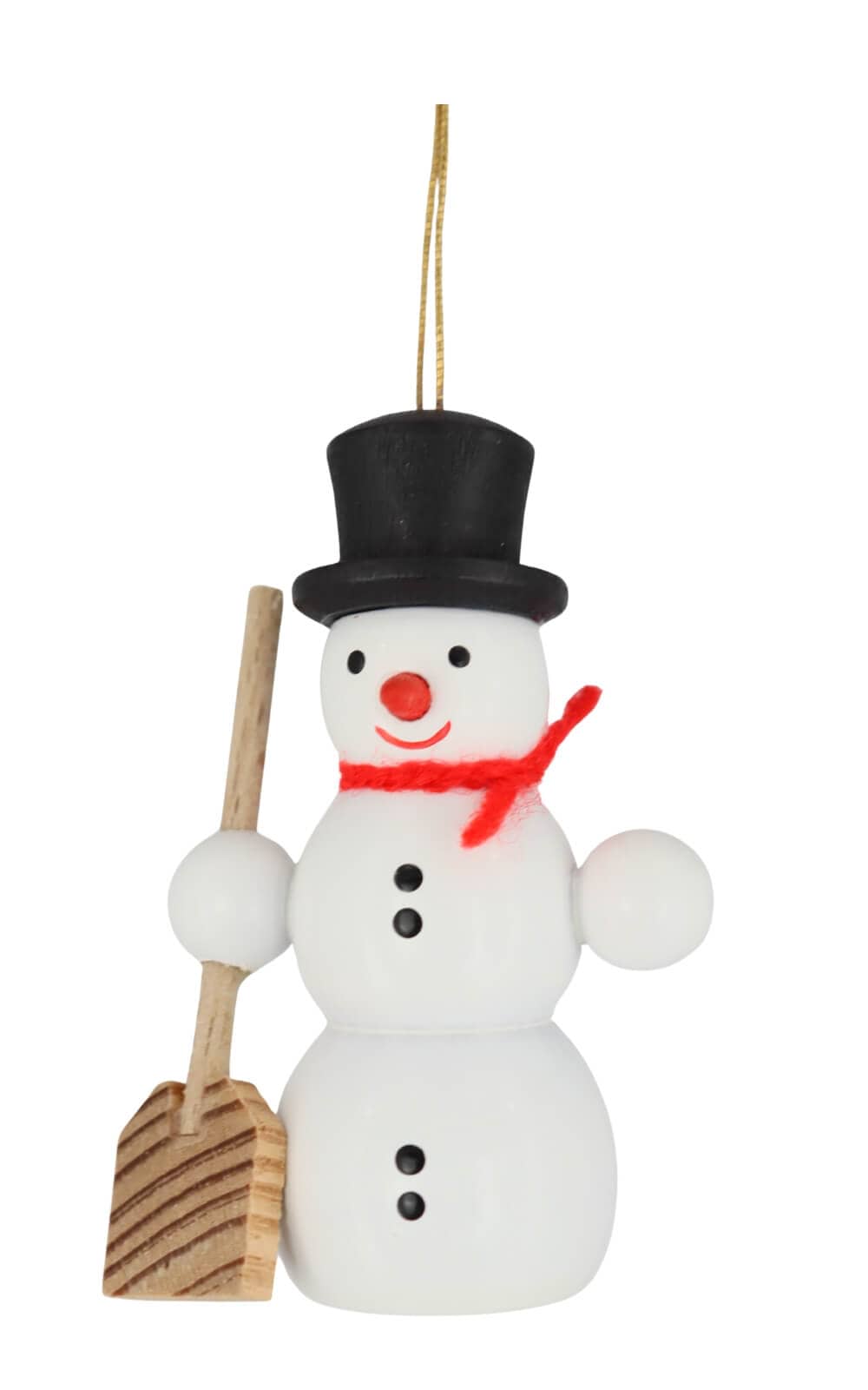 Christbaumschmuck Schneemann mit Schippe, 6 cm von SEIFFEN.COM_1