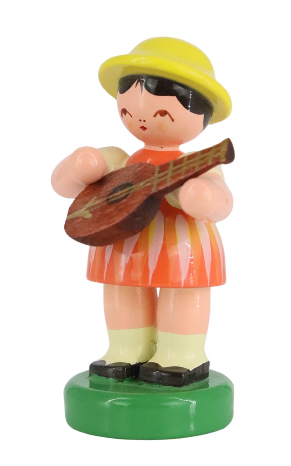 Miniatur - Mädchen mit Mandoline, 7 cm, farbig von Figurenland Uhlig GmbH