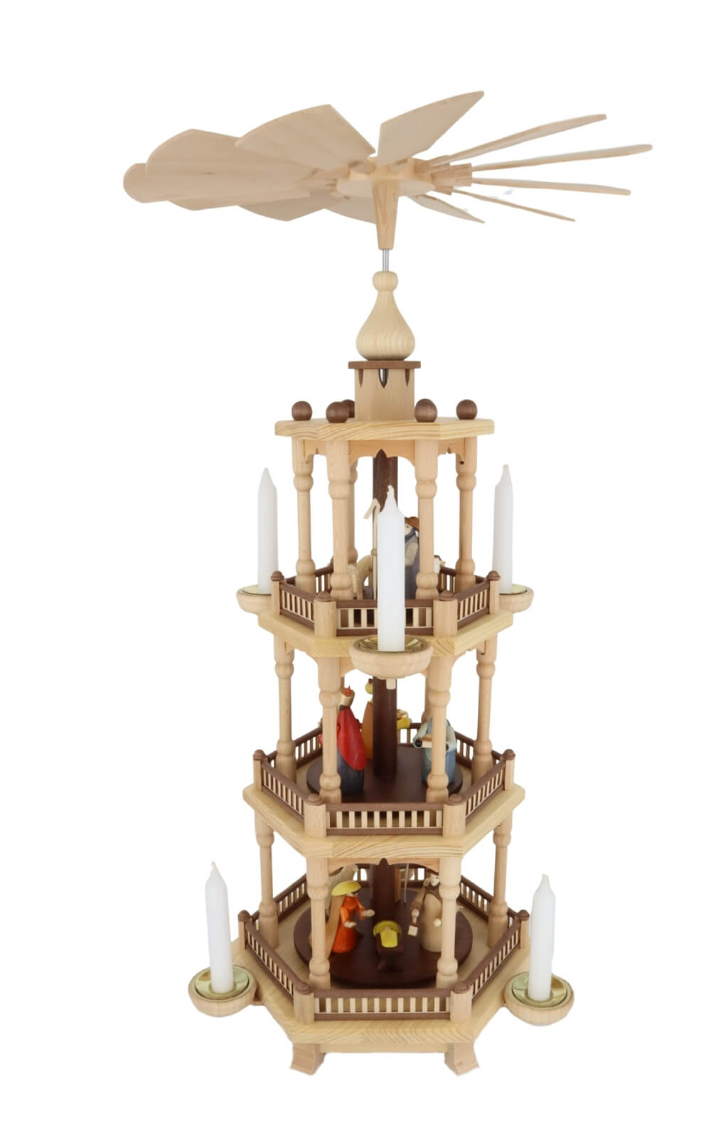 Weihnachtspyramide Heilige Familie, 3 - stöckig, 66 cm von Theo Lorenz_2