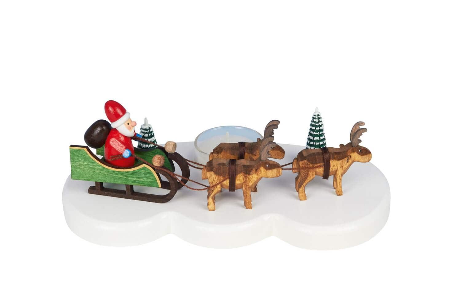 Weihnachtskerzenhalter Ruprecht und seine Rentiere von Knuth Neuber