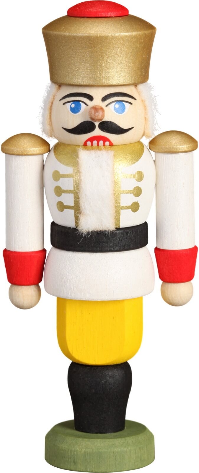 Christbaumschmuck Nussknacker König, weiß von Seiffener Volkskunst eG