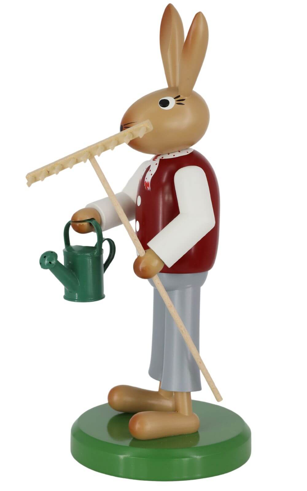 Osterhase mit Rechen und Gießkanne, 28 cm von SEIFFEN.COM_3