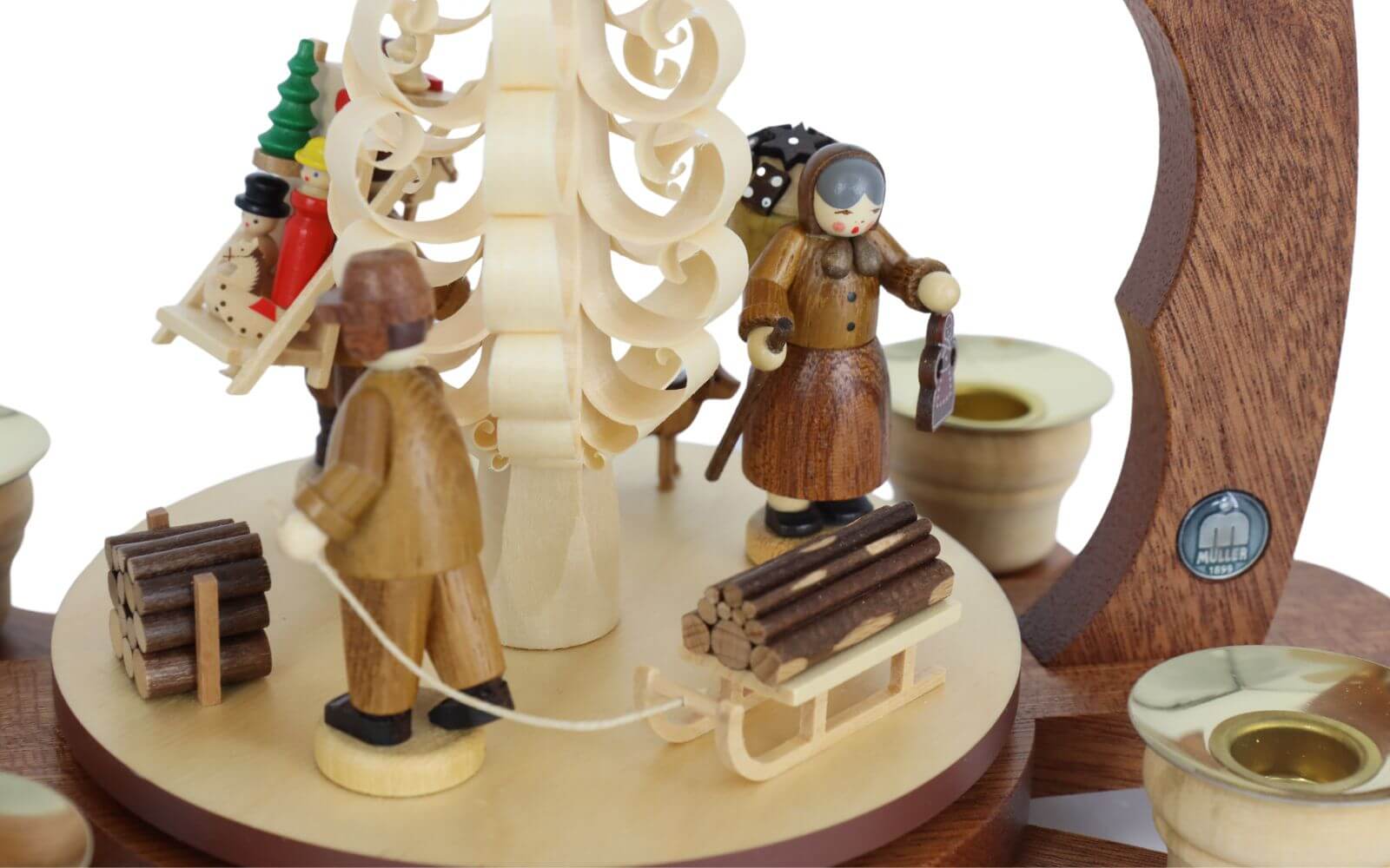 Weihnachtspyramide mit Erzgebirgsfiguren, 30 cm von Müller Kleinkunst_2