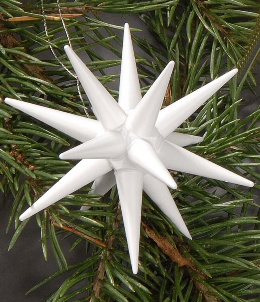Christbaumschmuck Weihnachtssterne weiß, 6-teilig von Albin Preißler_Bild2