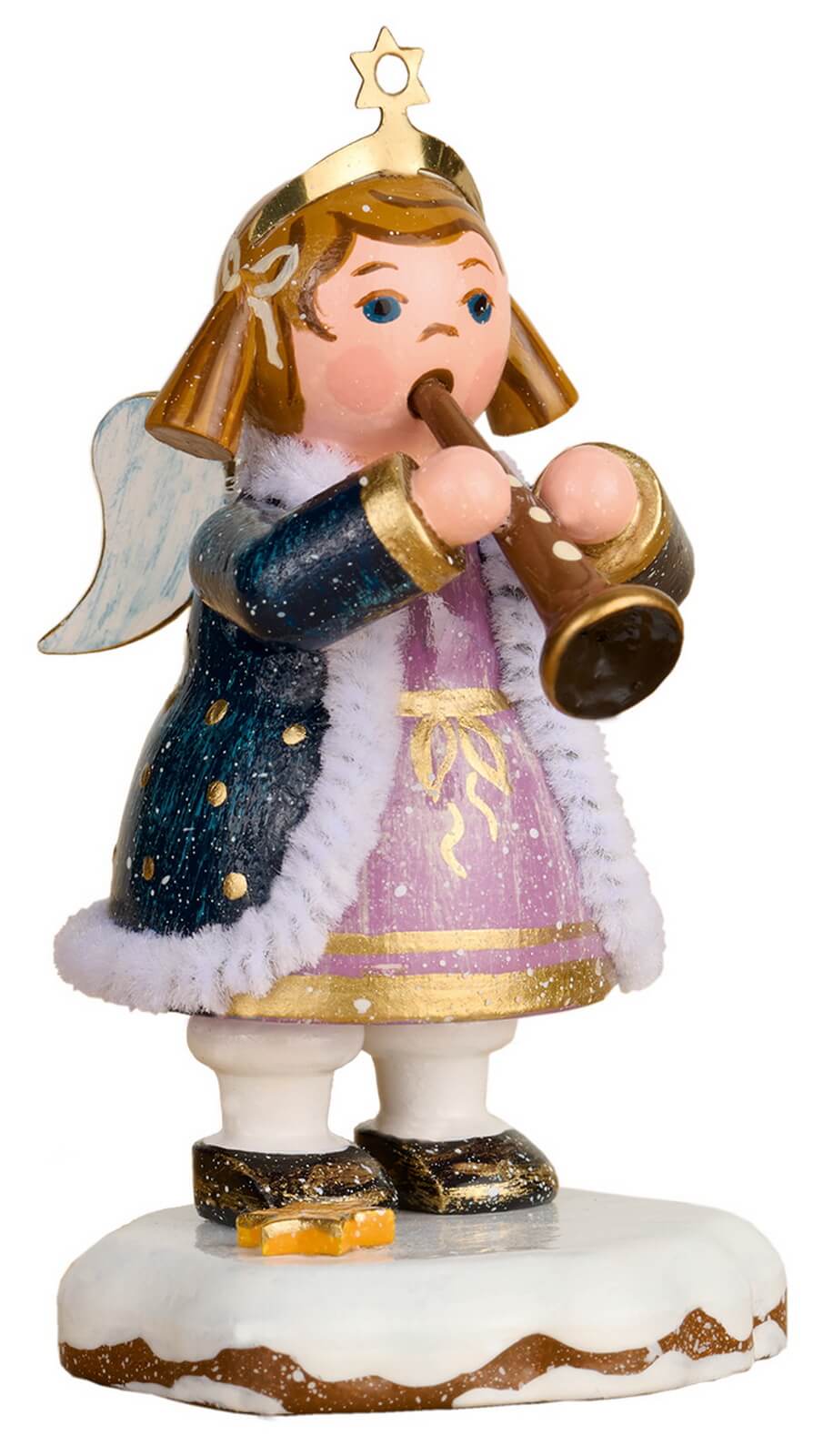 Winterkind Himmelskind mit Klarinette von Hubrig Volkskunst
