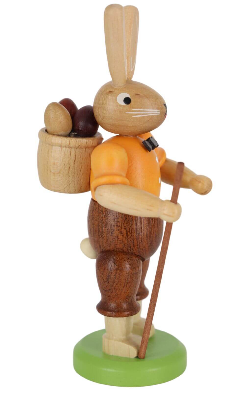 Osterhase mit Korb und Stab, farbig, 11 cm von Müller Kleinkunst_3