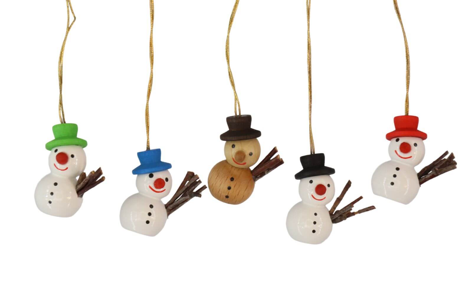Christbaumschmuck Schneemänner, 5 - teilig, 4 cm von SEIFFEN.COM
