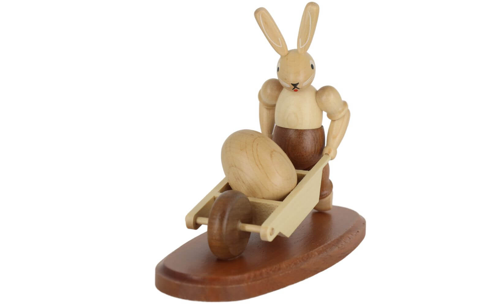 Hase mit Schubkarre, 11 cm, natur von Müller Kleinkunst_3