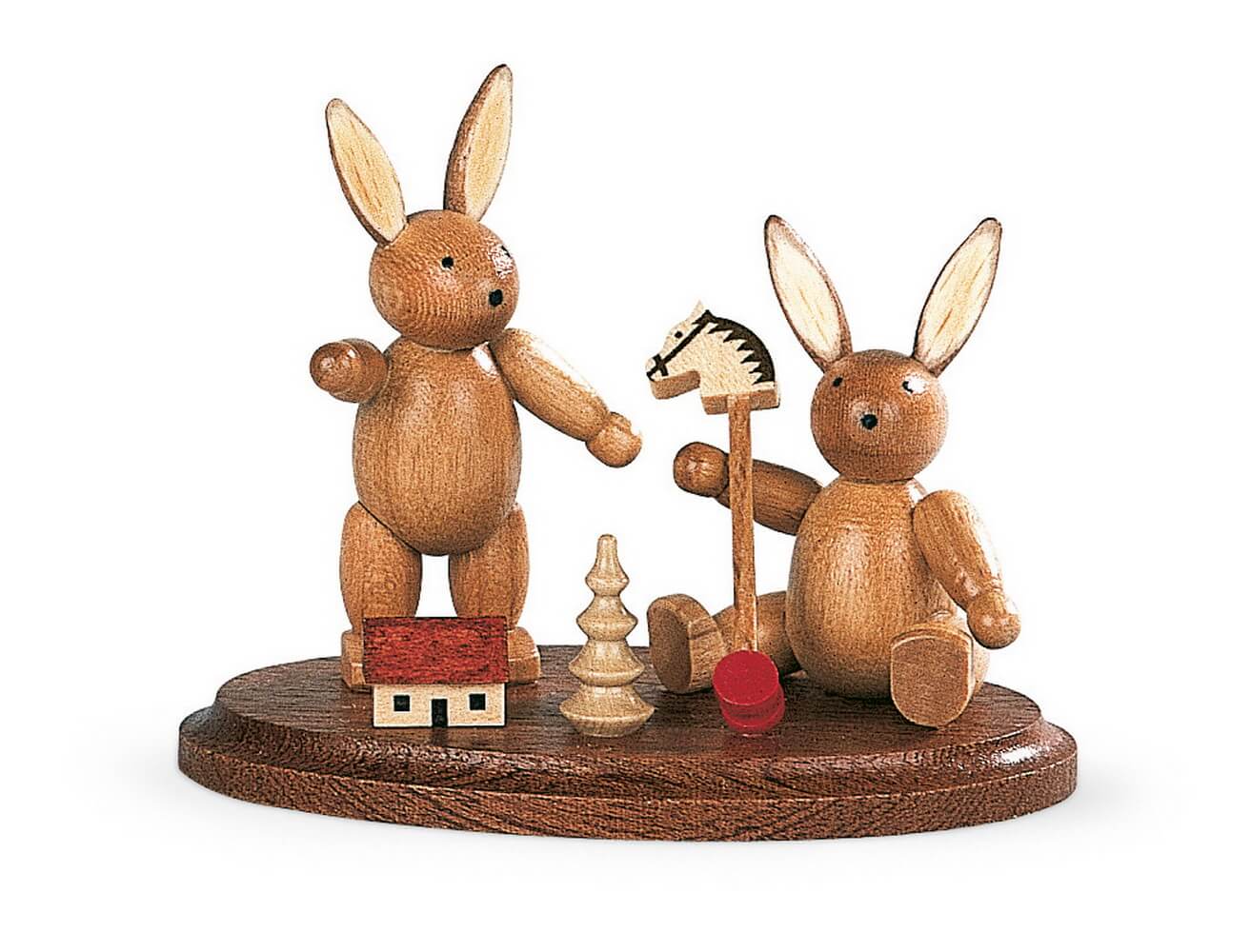 Osterhasen - spielende Kinder, 6 cm von Müller Kleinkunst