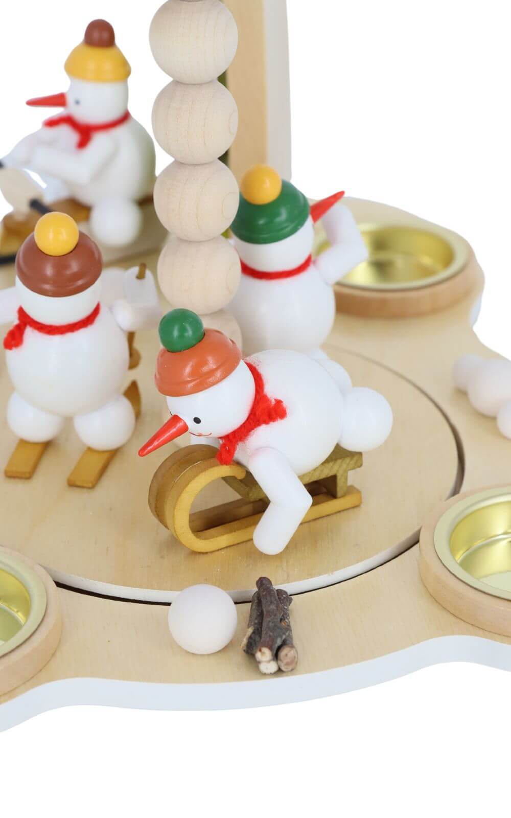 Weihnachtspyramide mit Schneemännern - Wintersport von Ralf Zenker_2