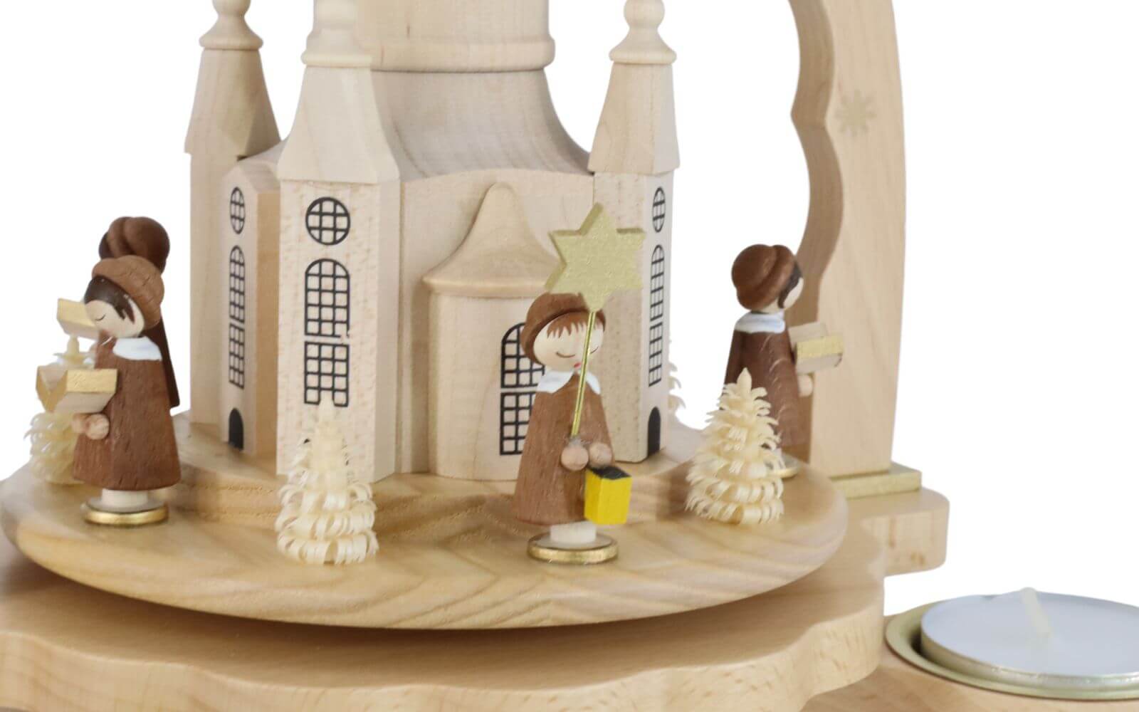 Weihnachtspyramide Dresdner Frauenkirche mit Kurrende, 27 cm von Richard Glässer_4