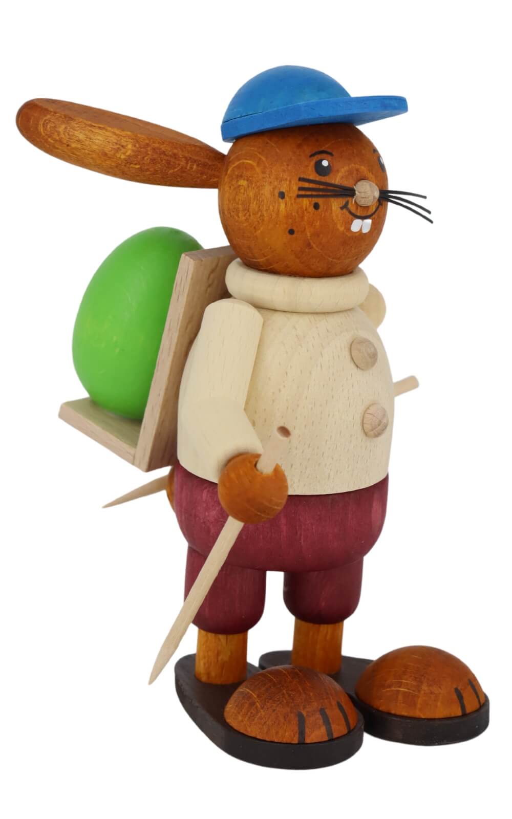 Osterhase Wanderer, farbig, 13 cm von SEIFFEN.COM_1