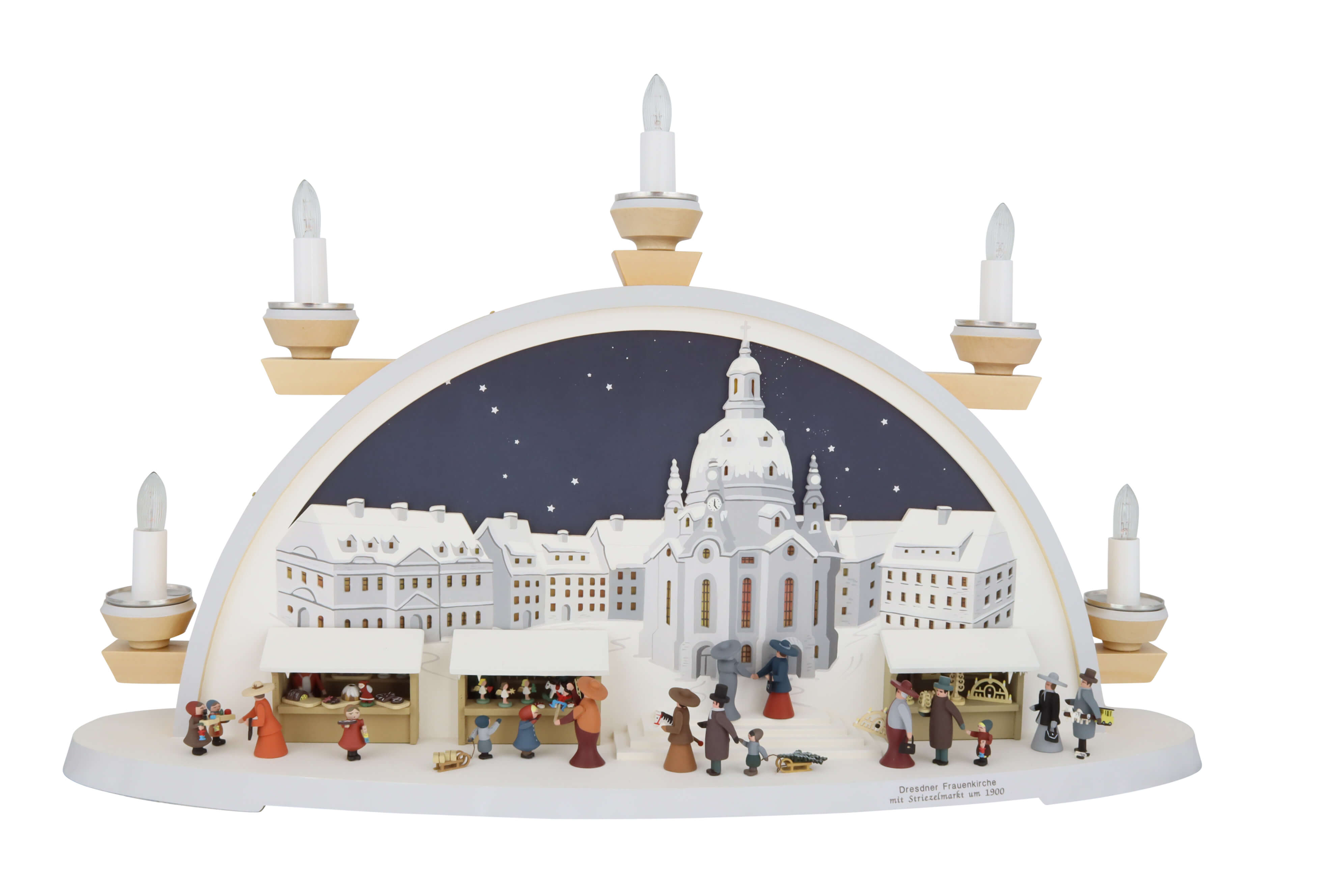 Schwibbogen Frauenkirche Dresden mit Striezelmarkt von Klaus Kolbe_6