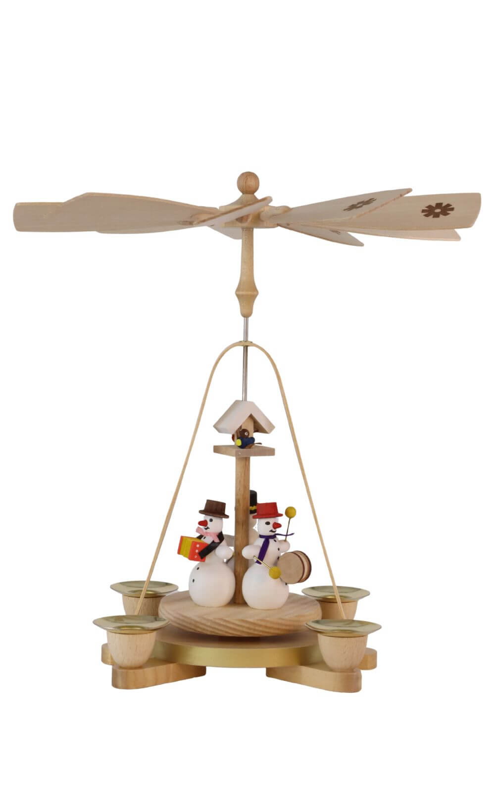 Weihnachtspyramide mit musizierenden Schneemännern, 28 cm von Richard Glässer_1