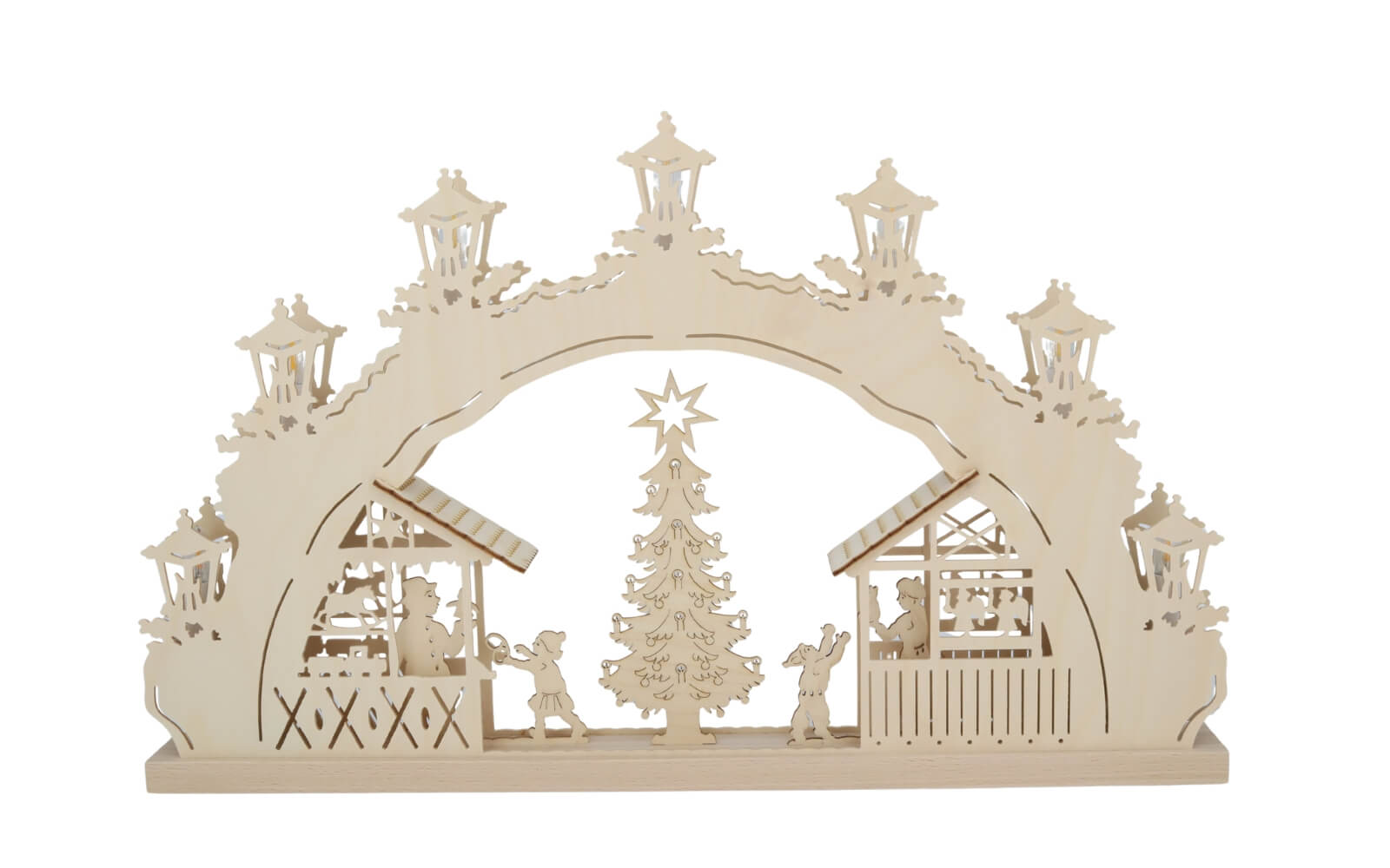 LED Schwibbogen Weihnachtsmarkt, 52 cm von Weigla