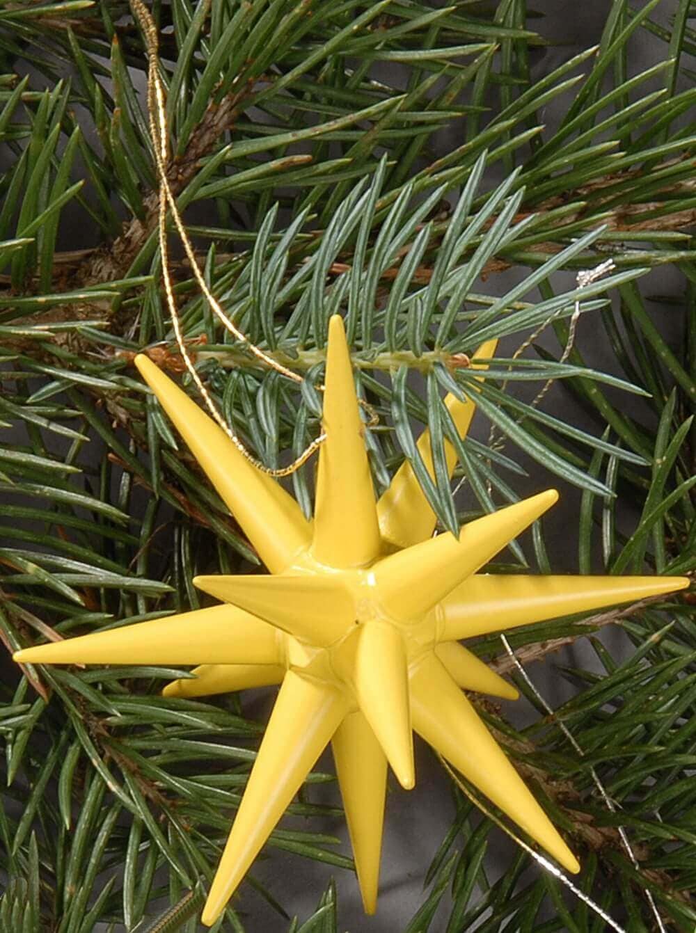 Christbaumschmuck Weihnachtssterne gelb, 4-teilig von Albin Preißler_Bild2