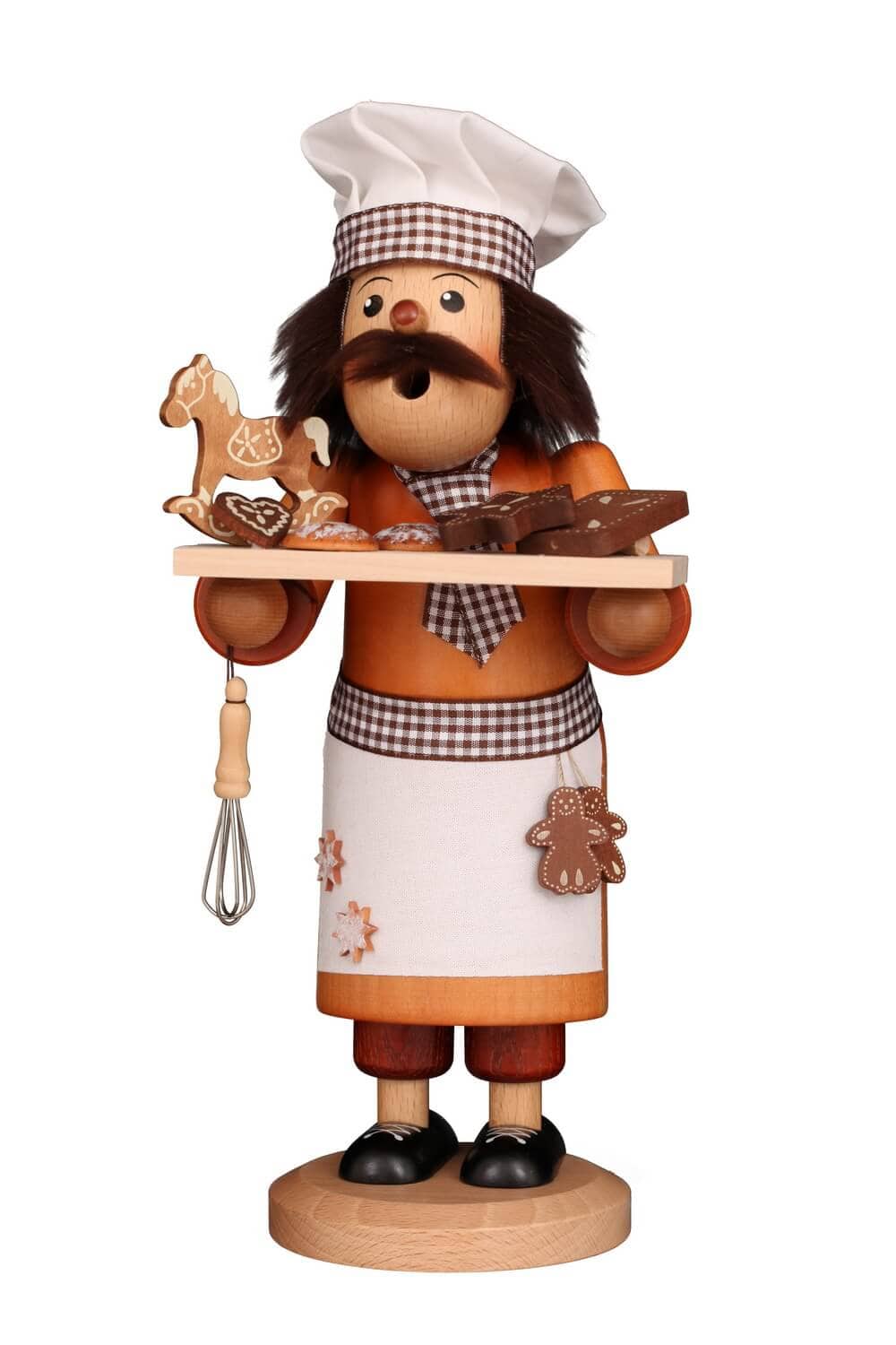 Räuchermännchen Lebkuchenbäcker, natur, 29 cm von Christian Ulbricht, Made in Germany