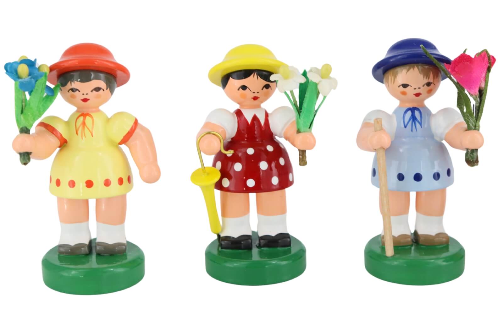Miniaturen Blumenmädchen, 5 Stück handbemalt von Figurenland Uhlig GmbH_2