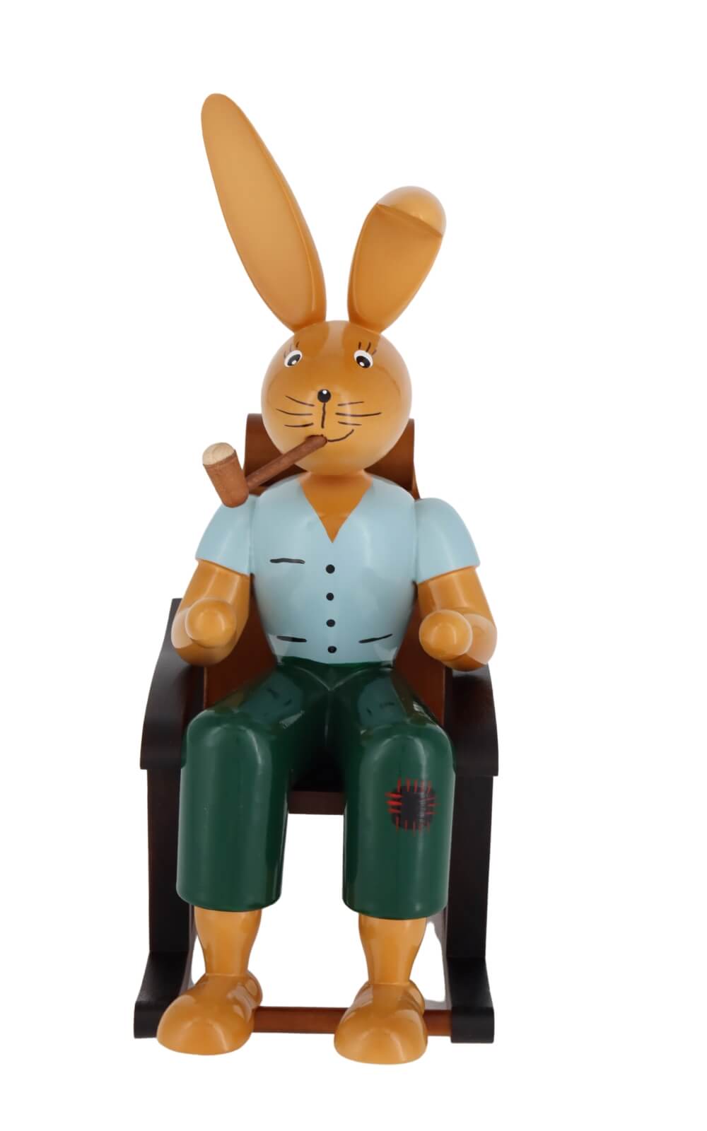Osterhase im Schaukelstuhl, 22 cm von Holzkunst Gahlenz_2