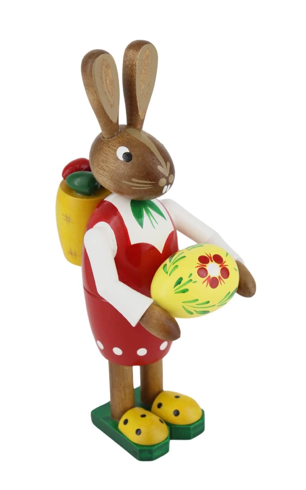 Osterhasenfrau mit Korb und großem Osterei, 15 cm von Figurenland Uhlig GmbH_3