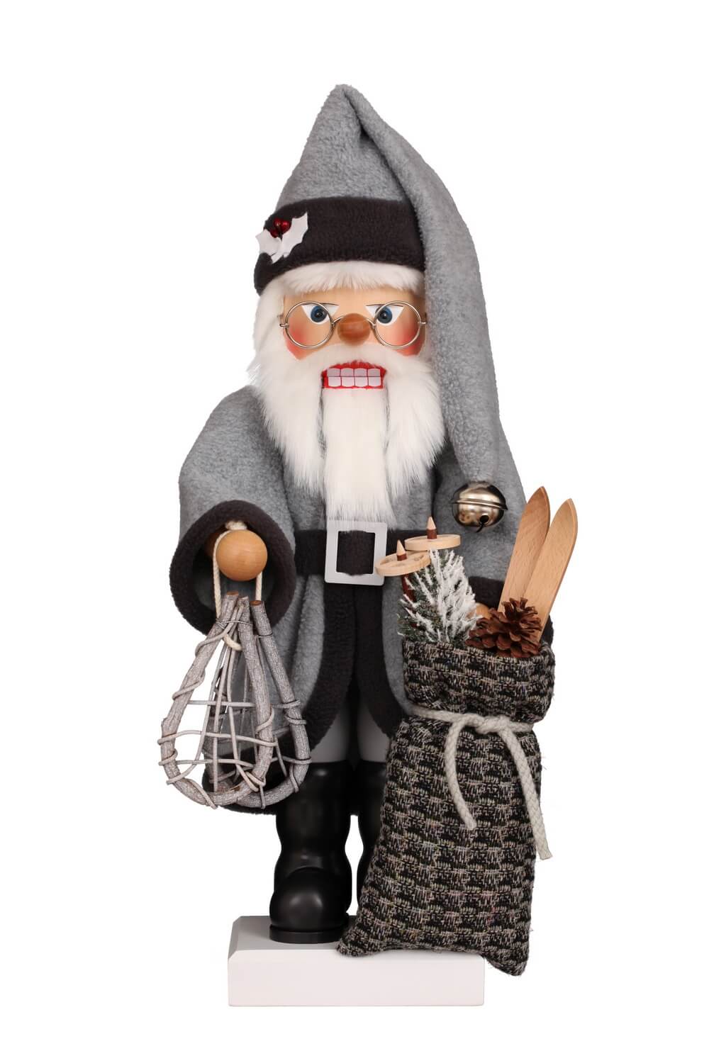 Premium Nussknacker Grauer Weihnachtsmann, 49 cm von Christian Ulbricht