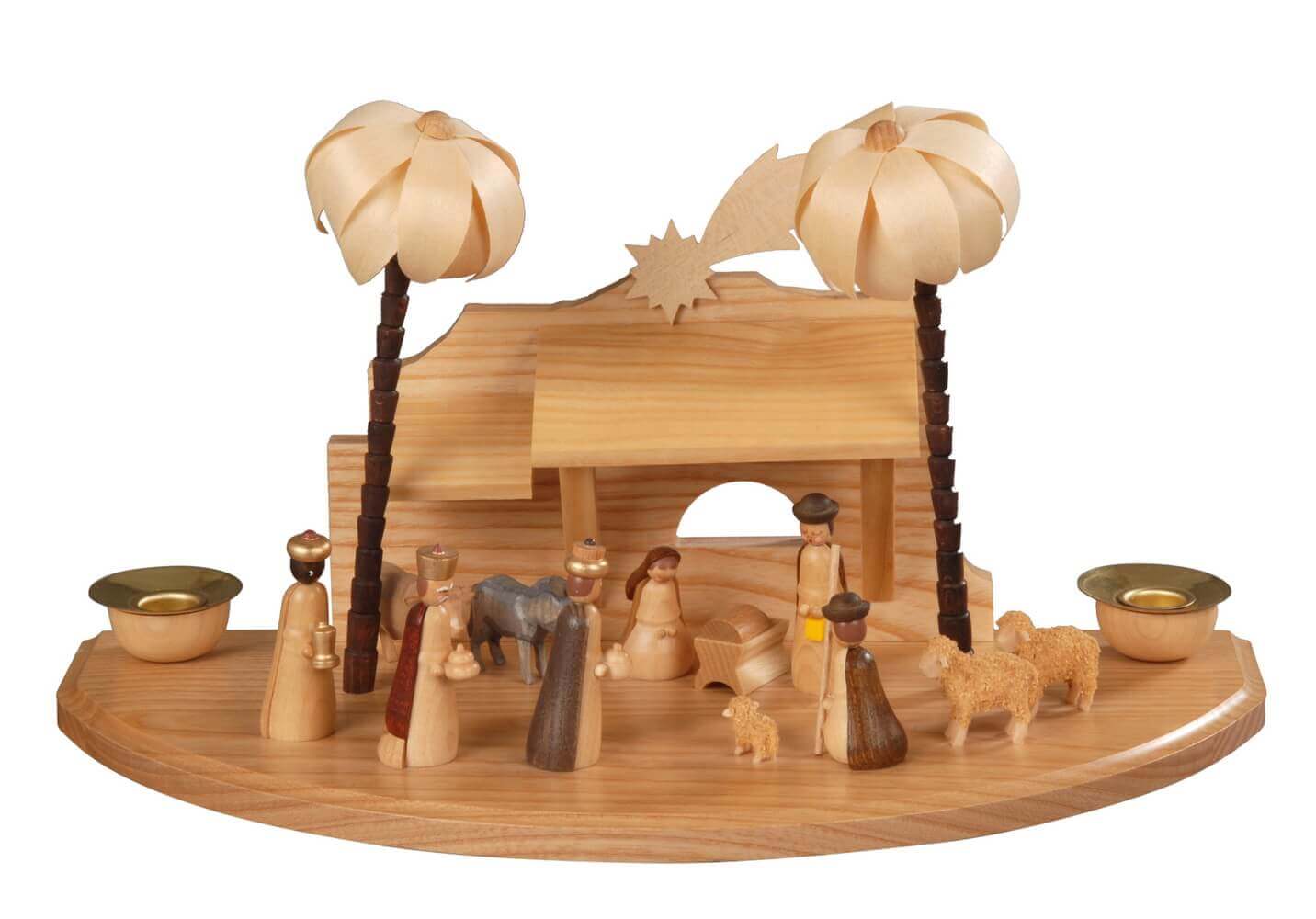 Kerzenhalter Weihnachtskrippe Heilige Familie, 30 cm von Albin Preißler