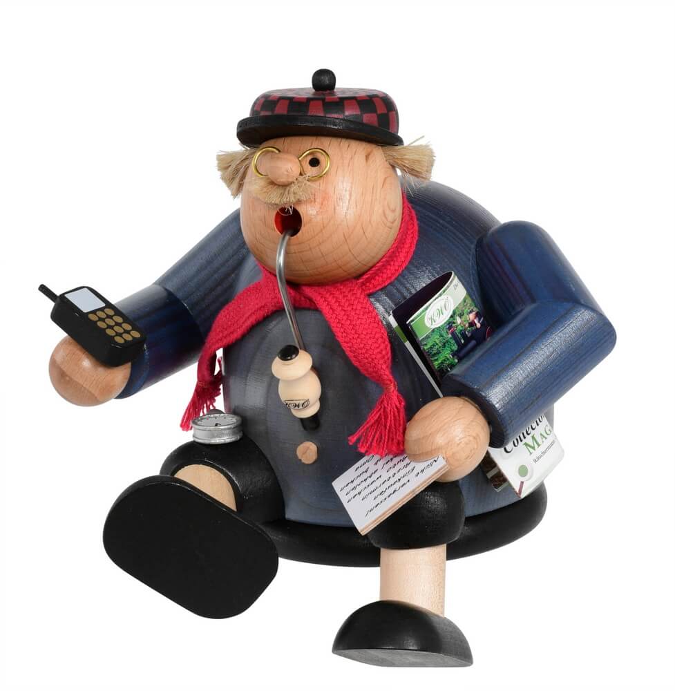Räuchermännchen Kantenhocker Rüstiger Rentner, 15 cm von KWO