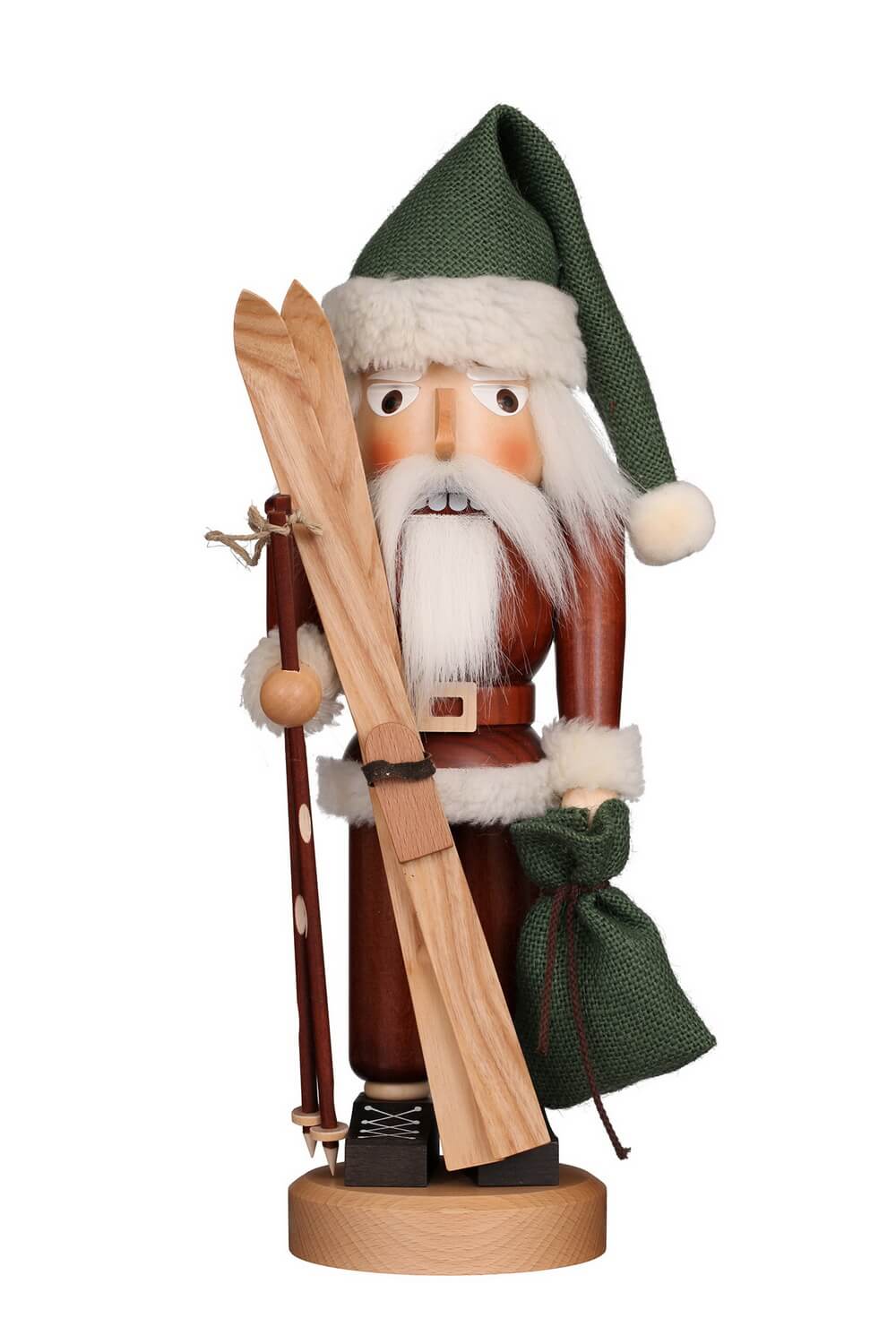 Nussknacker Weihnachtsmann mit Ski, 40 cm von Christian Ulbricht